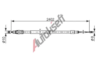 BOSCH Tan lanko - parkovac brzda BO 1987482276, 1 987 482 276