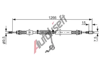 BOSCH Tan lanko - parkovac brzda BO 1987482281, 1 987 482 281