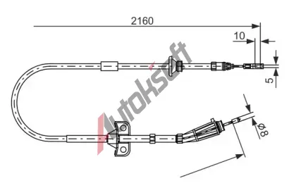 BOSCH Tan lanko - parkovac brzda BO 1987482284, 1 987 482 284