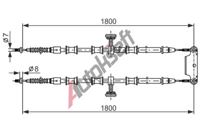 BOSCH Ta�n� lanko - parkovac� brzda BO 1987482291, 1 987 482 291