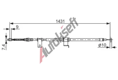 BOSCH Tan lanko - parkovac brzda BO 1987482293, 1 987 482 293