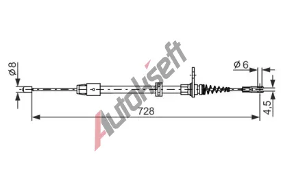 BOSCH Tan lanko - parkovac brzda BO 1987482301, 1 987 482 301