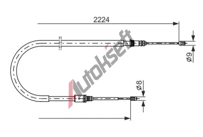 BOSCH Tan lanko - parkovac brzda BO 1987482303, 1 987 482 303