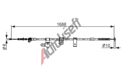 BOSCH Tažné lanko - parkovací brzda BO 1987482306, 1 987 482 306 BOSCH Tažné lanko - parkovací brzda BO 1987482306, 1 987 482 306
