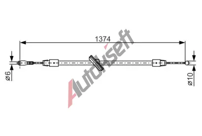 BOSCH Tan lanko - parkovac brzda BO 1987482312, 1 987 482 312