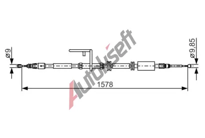 BOSCH Tan lanko - parkovac brzda BO 1987482314, 1 987 482 314