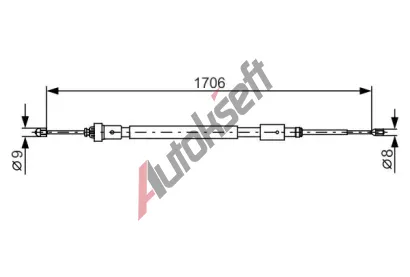 BOSCH Tan lanko - parkovac brzda BO 1987482316, 1 987 482 316