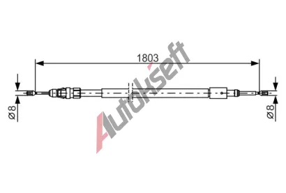 BOSCH Tan lanko - parkovac brzda BO 1987482317, 1 987 482 317