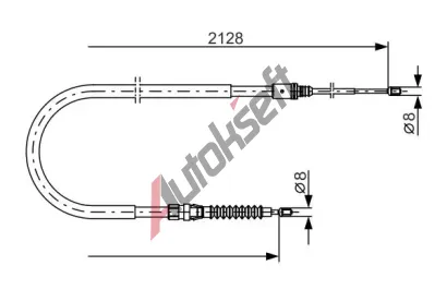 BOSCH Tan lanko - parkovac brzda BO 1987482324, 1 987 482 324