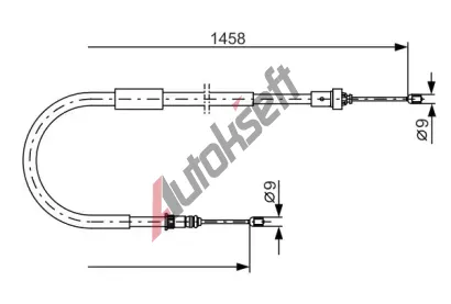 BOSCH Tažné lanko - parkovací brzda BO 1987482335, 1 987 482 335 BOSCH Tažné lanko - parkovací brzda BO 1987482335, 1 987 482 335