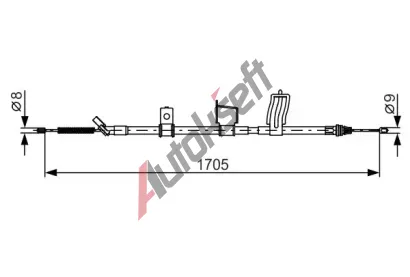 BOSCH Tan lanko - parkovac brzda BO 1987482339, 1 987 482 339