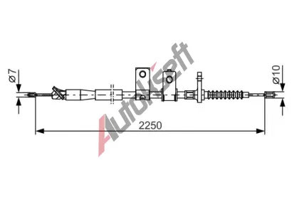 BOSCH Ta�n� lanko - parkovac� brzda BO 1987482343, 1 987 482 343