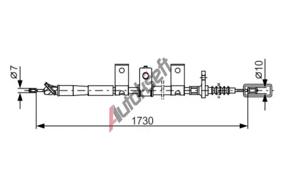 BOSCH Ta�n� lanko - parkovac� brzda BO 1987482344, 1 987 482 344