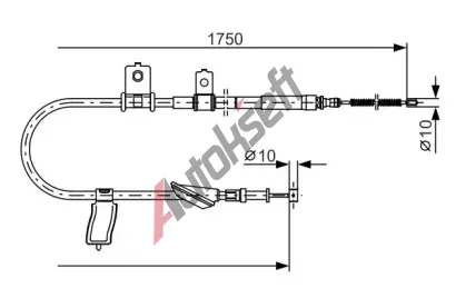 BOSCH Ta�n� lanko - parkovac� brzda BO 1987482351, 1 987 482 351