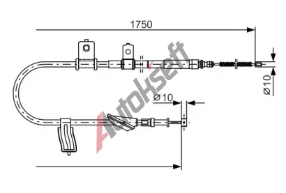 BOSCH Ta�n� lanko - parkovac� brzda BO 1987482352, 1 987 482 352