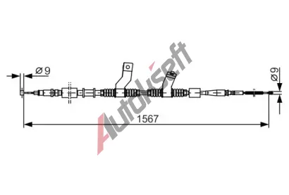 BOSCH Tan lanko - parkovac brzda BO 1987482354, 1 987 482 354