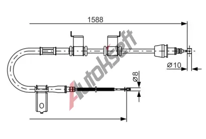 BOSCH Ta�n� lanko - parkovac� brzda BO 1987482358, 1 987 482 358