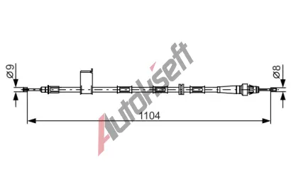 BOSCH Tan lanko - parkovac brzda BO 1987482364, 1 987 482 364