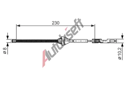 BOSCH Tan lanko - parkovac brzda BO 1987482370, 1 987 482 370