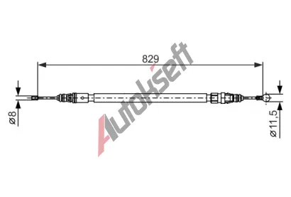 BOSCH Tan lanko - parkovac brzda BO 1987482372, 1 987 482 372