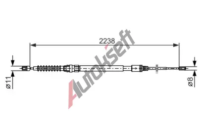BOSCH Tan lanko parkovac brzdy BO 1987482373, 1 987 482 373