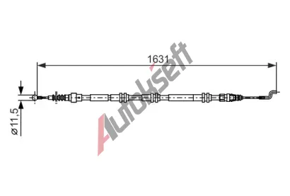 BOSCH Tan lanko - parkovac brzda BO 1987482376, 1 987 482 376