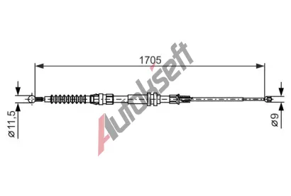 BOSCH Tan lanko - parkovac brzda BO 1987482377, 1 987 482 377