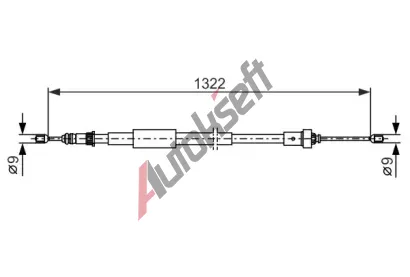 BOSCH Tan lanko - parkovac brzda BO 1987482385, 1 987 482 385