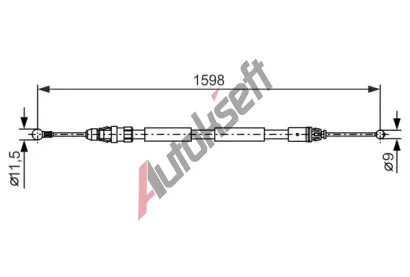 BOSCH Tan lanko - parkovac brzda BO 1987482388, 1 987 482 388