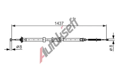 BOSCH Tan lanko parkovac brzdy BO 1987482391, 1 987 482 391
