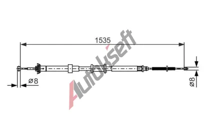 BOSCH Ta�n� lanko - parkovac� brzda BO 1987482393, 1 987 482 393