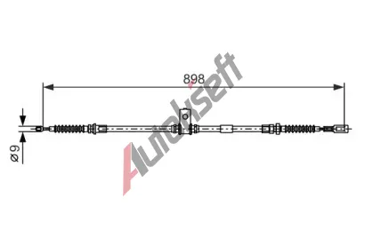 BOSCH Ta�n� lanko - parkovac� brzda BO 1987482397, 1 987 482 397