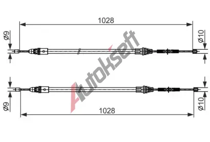 BOSCH Tan lanko - parkovac brzda BO 1987482423, 1 987 482 423