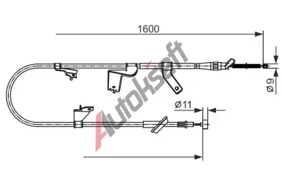 BOSCH Tan lanko - parkovac brzda BO 1987482428, 1987482428