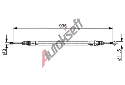 BOSCH Tan lanko - parkovac brzda BO 1987482430, 1987482430