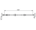 Tan lanko parkovac brzdy BOSCH ‐ BO 1987482433