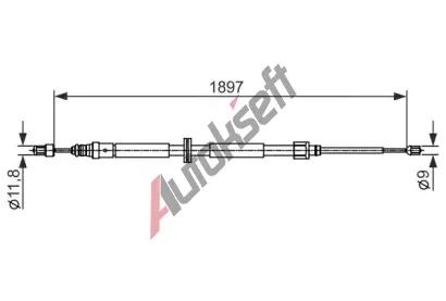 BOSCH Tan lanko - parkovac brzda BO 1987482433, 1 987 482 433