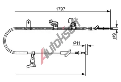 BOSCH Tan lanko - parkovac brzda BO 1987482434, 1 987 482 434