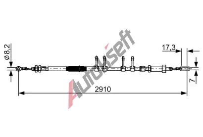 BOSCH Tan lanko - parkovac brzda BO 1987482447, 1 987 482 447