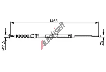 BOSCH Tažné lanko parkovací brzdy BO 1987482456, 1 987 482 456 BOSCH Tažné lanko parkovací brzdy BO 1987482456, 1 987 482 456