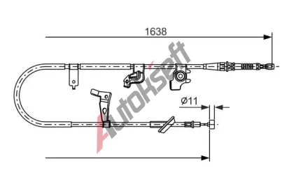BOSCH Tan lanko parkovac brzdy BO 1987482466, 1 987 482 466
