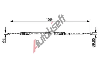 BOSCH Tan lanko parkovac brzdy BO 1987482491, 1 987 482 491