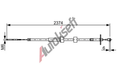 BOSCH Ta�n� lanko parkovac� brzdy BO 1987482499, 1 987 482 499