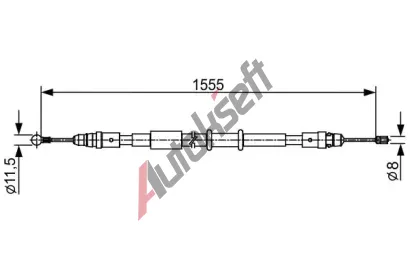 BOSCH Ta�n� lanko parkovac� brzdy BO 1987482552, 1 987 482 552
