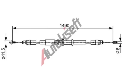 BOSCH Tažné lanko parkovací brzdy BO 1987482553, 1 987 482 553 BOSCH Tažné lanko parkovací brzdy BO 1987482553, 1 987 482 553