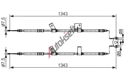BOSCH Tažné lanko parkovací brzdy BO 1987482564, 1 987 482 564 BOSCH Tažné lanko parkovací brzdy BO 1987482564, 1 987 482 564