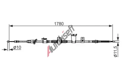 BOSCH Ta�n� lanko parkovac� brzdy BO 1987482570, 1 987 482 570