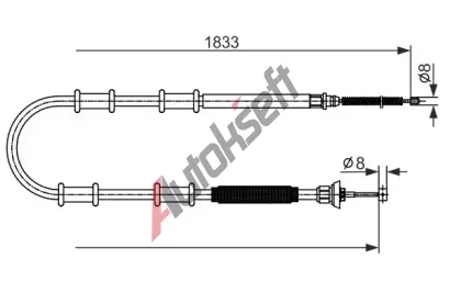 BOSCH Tan lanko parkovac brzdy BO 1987482593, 1 987 482 593
