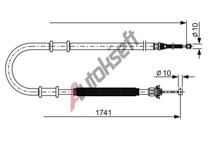 BOSCH Tažné lanko parkovací brzdy BO 1987482599, 1 987 482 599 BOSCH Tažné lanko parkovací brzdy BO 1987482599, 1 987 482 599