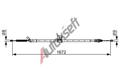 BOSCH Ta�n� lanko parkovac� brzdy BO 1987482630, 1 987 482 630